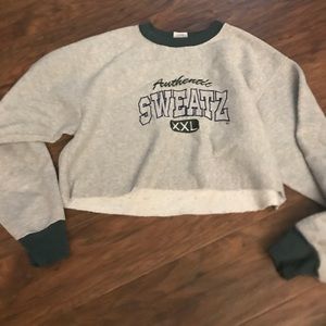cropped sweatshirt